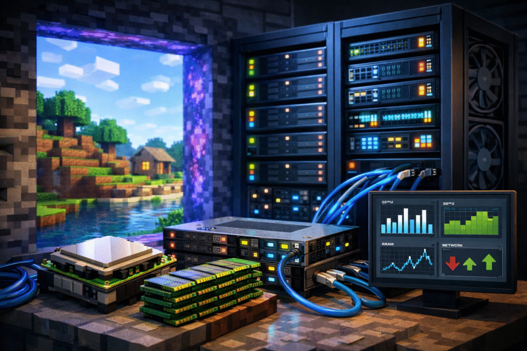 Image showcasing Minecraft Server Requirements: Complete Guide to RAM, CPU, and ...